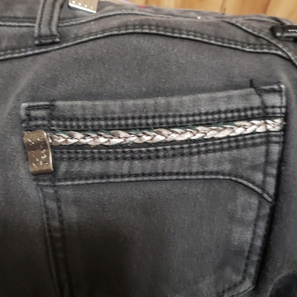 NIX Low Rise Skinny Fit Jeans Womens 26 Black Denim Whimsigoth BodyCon - Picture 3 of 7